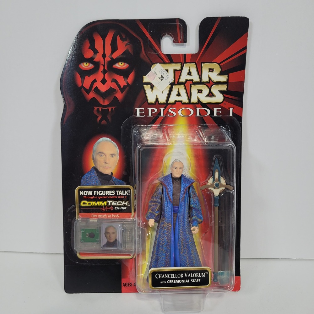 Star Wars Episode I Chancellor Valorum Hasbro Action Figure CommTech Chip 1998